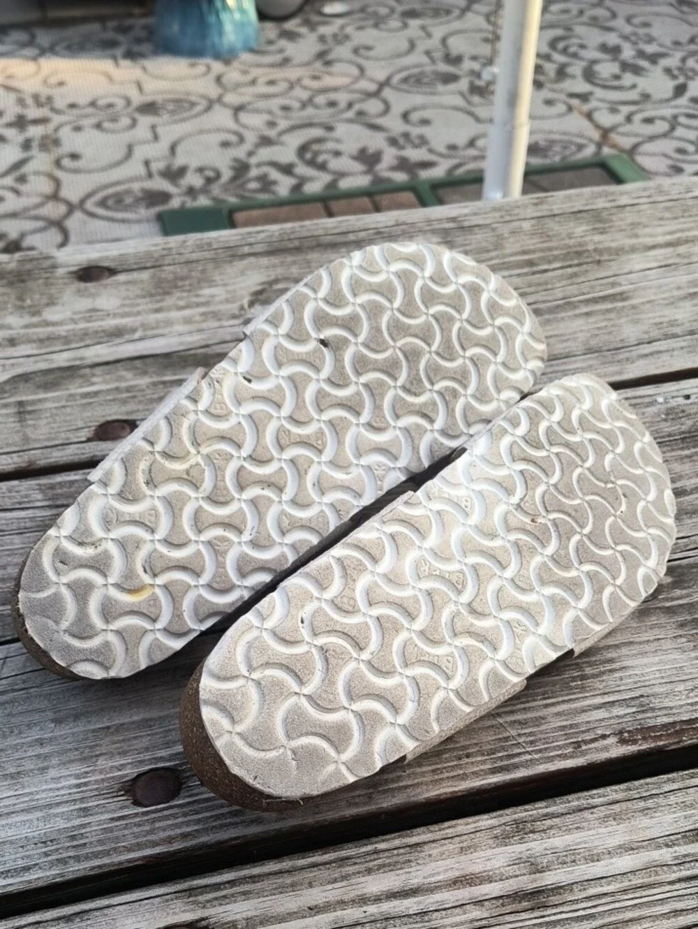 Birkenstock Women’s White Snake-Print Arizona Two-Strap Sandals